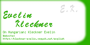 evelin kleckner business card